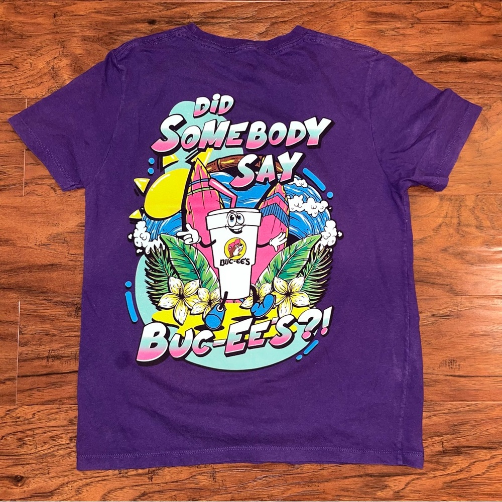 Buc-ee's Purple Kids Short Sleeve Tee Youth M